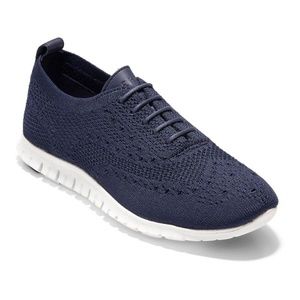 Cole Haan Zerogrand Stitchlite Oxford ~Marine Blue Knit